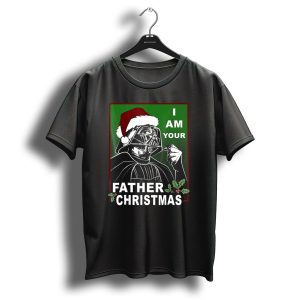 I Am Your Father Christmas Star Wars Vader Holiday Santa Hat T Shirt