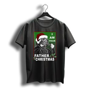 I Am Your Father Christmas Star Wars Vader Holiday Santa Hat T-Shirt