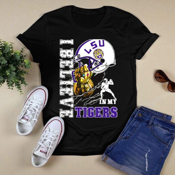 I BELIEVE IN MY LSU TIGERS T Shirt Black 1
