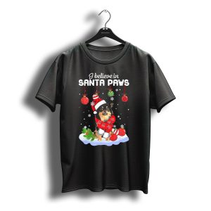 I Believe In Santa Paws Chihuahua Christmas Holiday Humor T-Shirt