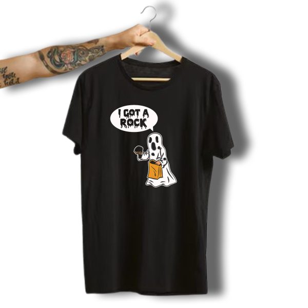 I Got A Rock Ghost Trick Or Treating Halloween Humor T Shirt t shirt 1