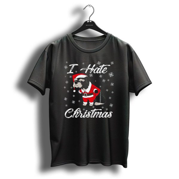 I Hate Christmas Funny Schnauzer T Shirt 1 t shirt 1
