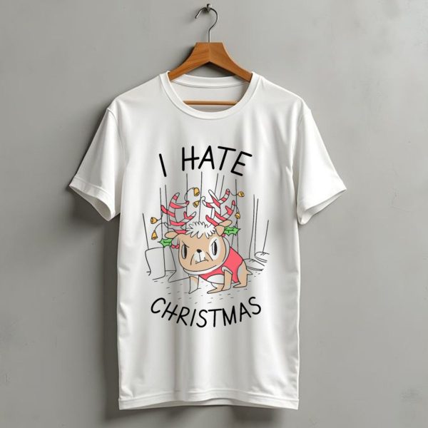 I Hate Christmas Grumpy Reindeer Candy Cane Antlers T Shirt 1 t shirt 1