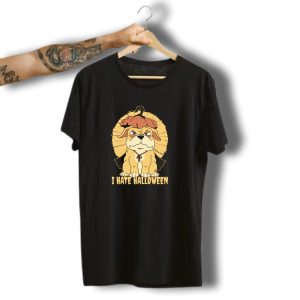 I Hate Halloween Grumpy Pumpkin Dog T-Shirt