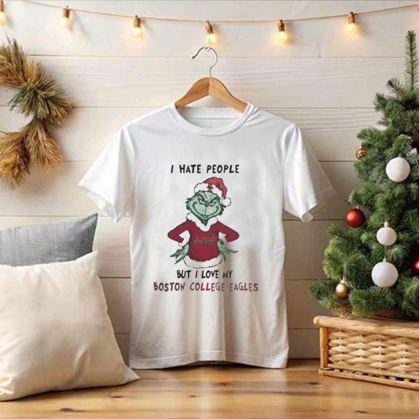 I Hate People But I Love My Boston College Eagles Grinch Christmas T Shirt 1 t shirt 1 Pittsburgh Steelers Unicorn Merry Christmas Knitted Ugly Sweater 1
