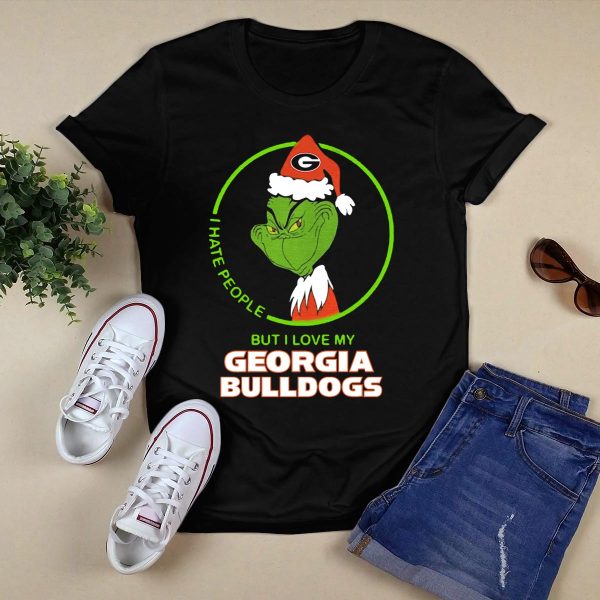 I Hate People But I Love My Georgia Bulldogs T Shirt 1