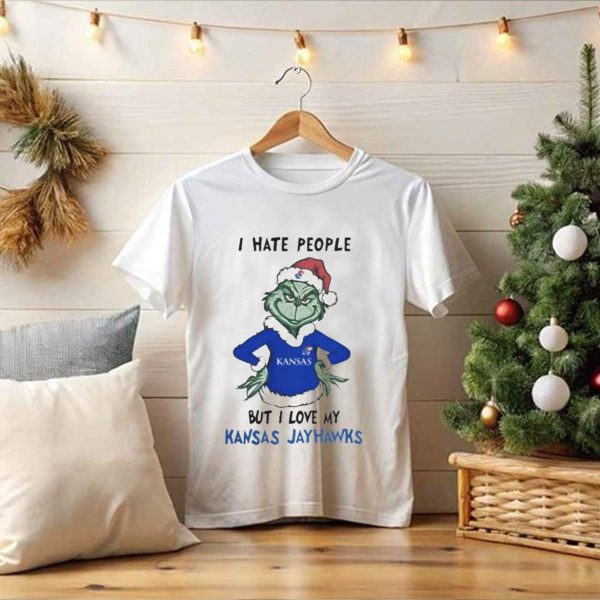 I Hate People But I Love My Kansas Jayhawks Grinch Christmas T Shirt 1 t shirt 1 Pittsburgh Steelers Unicorn Merry Christmas Knitted Ugly Sweater 1