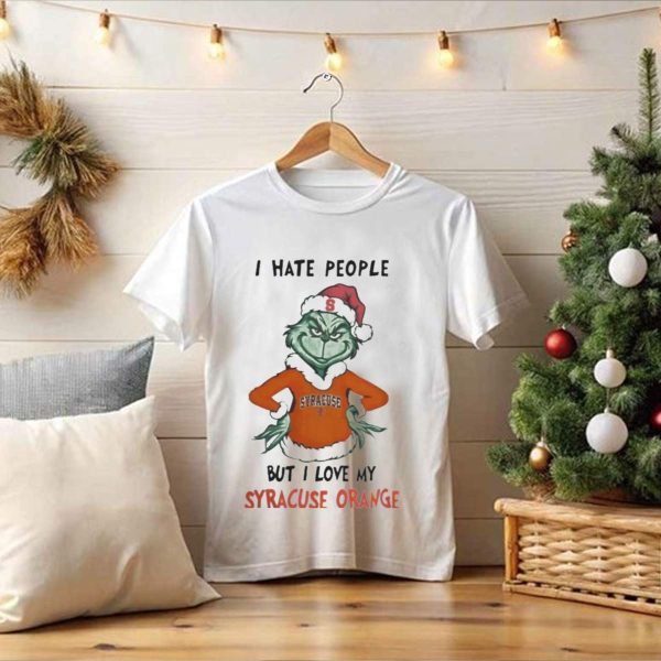 I Hate People But I Love My Syracuse Orange Grinch Merry Christmas T Shirt 1 t shirt 1 Pittsburgh Steelers Unicorn Merry Christmas Knitted Ugly Sweater 1