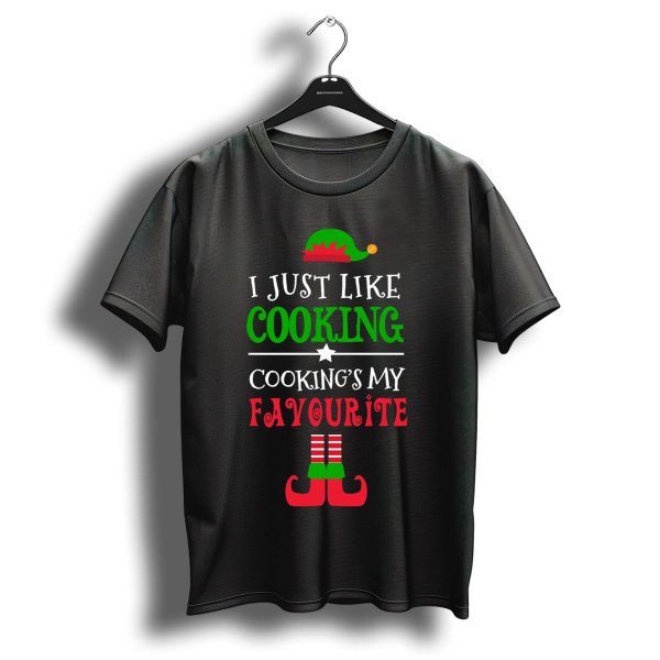 I Just Like Cooking Cookings My Favourite Christmas Elf Hat And Shoes T Shirt 1 t shirt 1