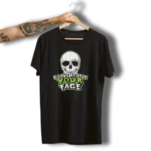 I Live Inside Your Face Halloween Skeleton Skull T-Shirt