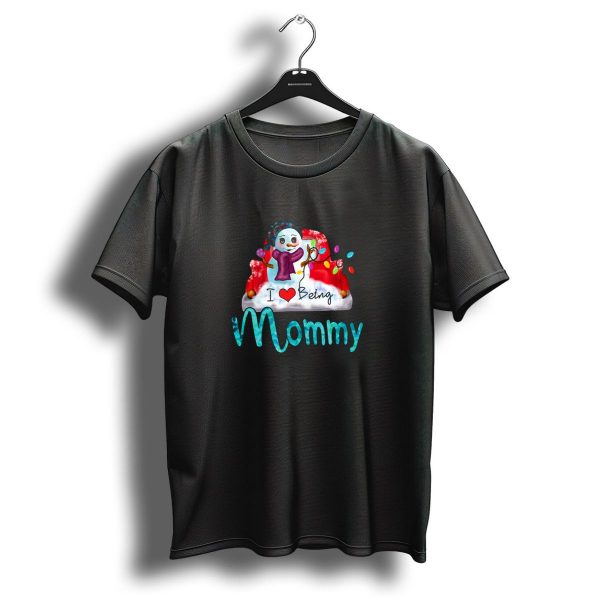 I Love Being Mommy Snowman Christmas Truck With Lights T Shirt 1 t shirt 1