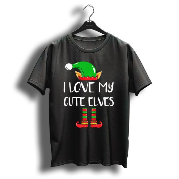 I Love My Cute Elves Christmas Outfit With Hat And Shoes T Shirt 1 t shirt 1