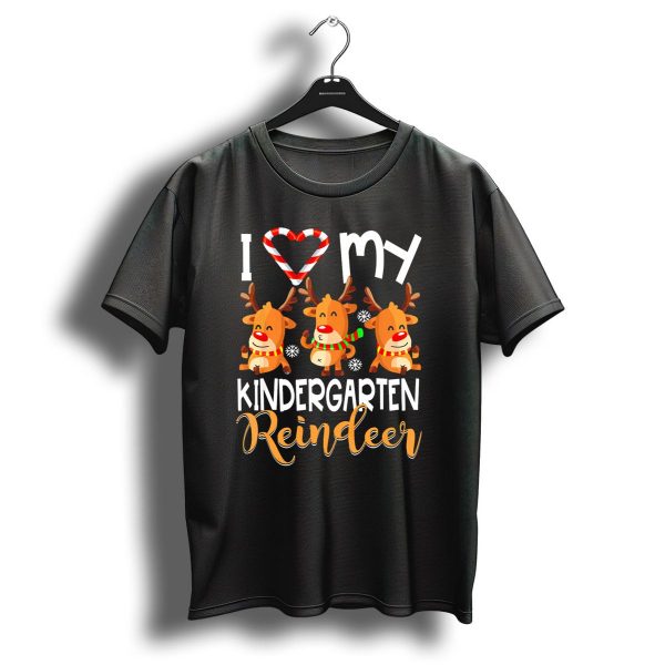 I Love My Kindergarten Reindeer Christmas Festive Joyful Antlered Friends T Shirt 1 t shirt 1