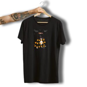I Love My Pitbull Pumpkin Witch Halloween Bats Led Lights T-Shirt