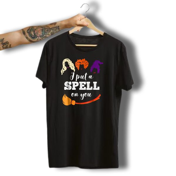 I Put A Spell On You Halloween Costume Witches Iconic Hair Broomstick T Shirt 1 t shirt 1