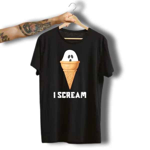 I Scream Ice Cream Ghost Halloween Party Pun T Shirt t shirt 1