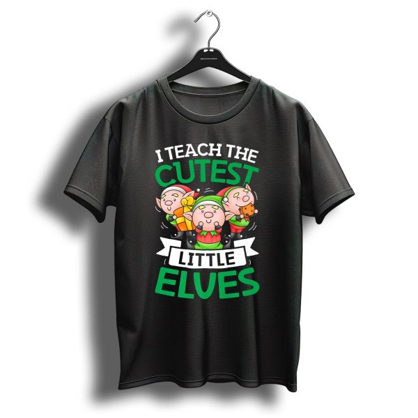 I Teach The Cutest Little Elves With Adorable Christmas Elves Holding Gifts T Shirt 1 t shirt 1