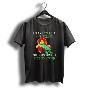 I Want To Be A Nice Person But Everyone Is Just So Stupid Grinch Christmas Sitting Chair T-Shirt