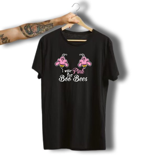 I Wear Pink For Boo Bees Funny Halloween Breast Cancer Awareness T Shirt t shirt 1