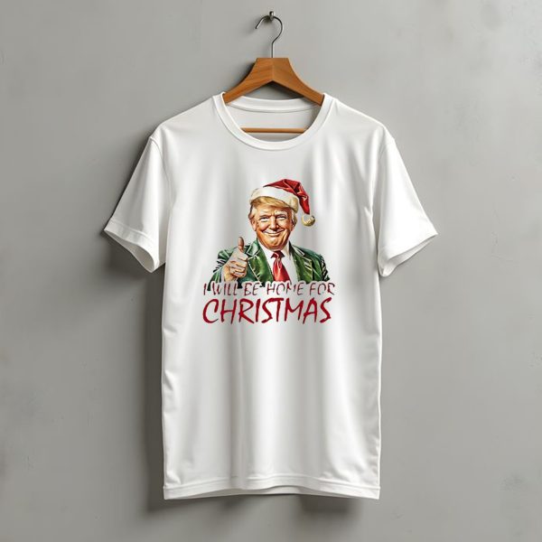 ILl Be Home For Christmas Santa Hat Thumbs Up T Shirt t shirt 1