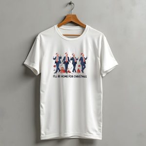 I'll Be Home For Christmas Santa Trump Dancing 2024 Christmas T-Shirt
