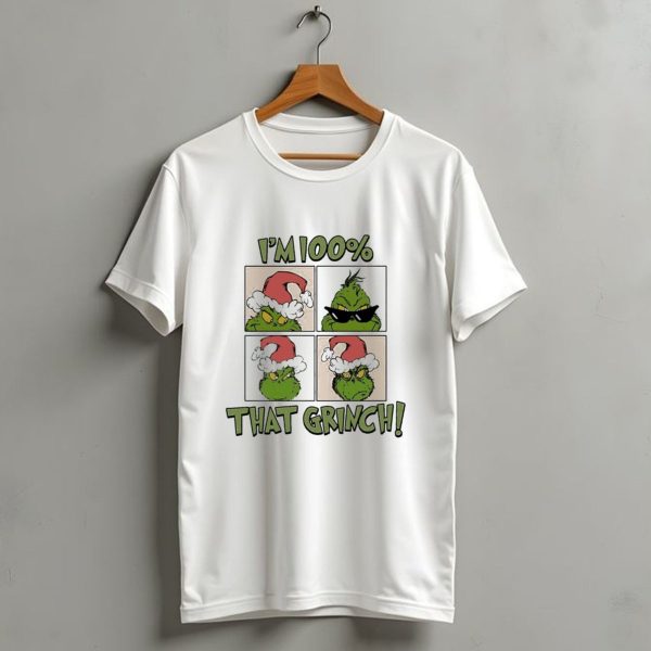 IM 100 That Grinch Christmas Icon With Santa Hat And Sunglasses T Shirt 1 t shirt 1