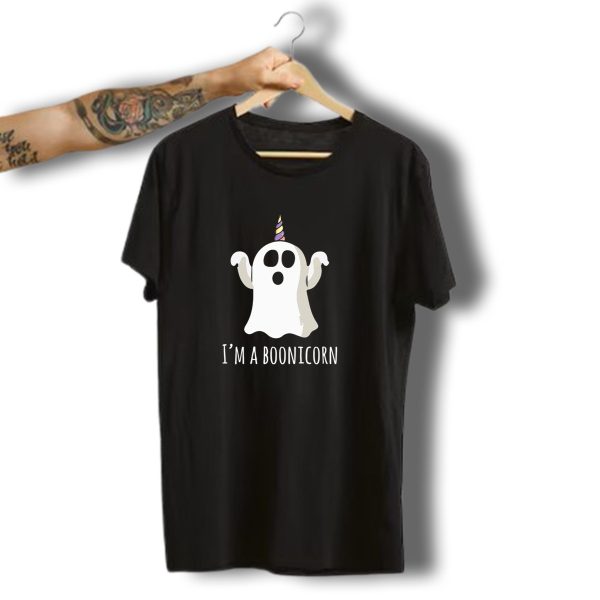 IM A Boonicorn Cute Halloween Unicorn Ghost With Ghostly Unicorn Horn T Shirt t shirt 1