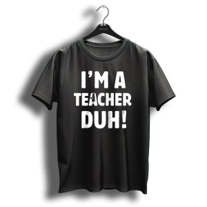 I'm A Teacher Duh Easy Halloween Christmas Raglan Baseball T-Shirt