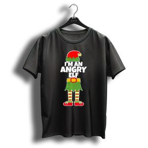 I'm An Angry Elf Funny Mad Santa Costume Christmas Holiday T-Shirt