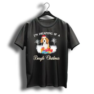 I'm Dreaming Of A Beagle Christmas With Santa Hat And Presents T Shirt