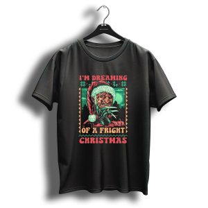 I'm Dreaming Of A Fright Christmas Santa Horror Claws Moon Holiday Scary Night T Shirt 1