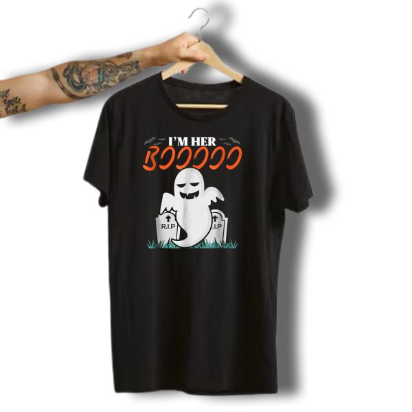 IM Her Boo Halloween Ghost Couple R I P Tombstones T Shirt t shirt 1