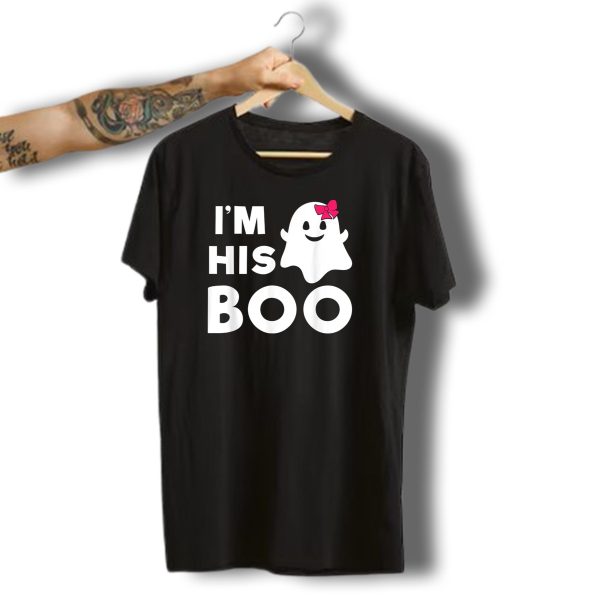 IM His Boo Halloween Ghost Couples Shirt With Cute Bow On Ghost T Shirt t shirt 1