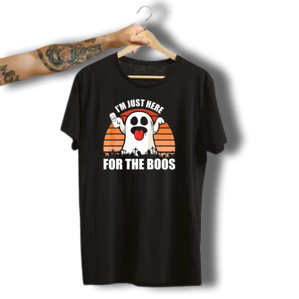 IM Just Here For The Boos Ghost Halloween Pun Claws T Shirt t shirt 1