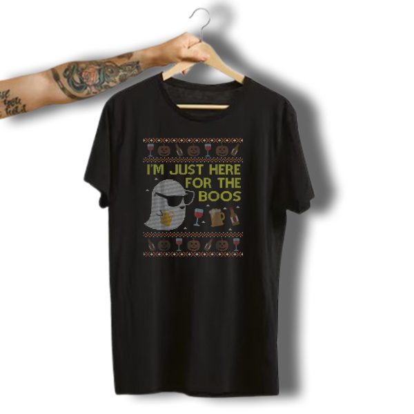 IM Just Here For The Boos Ghost Halloween Ugly T Shirt t shirt 1