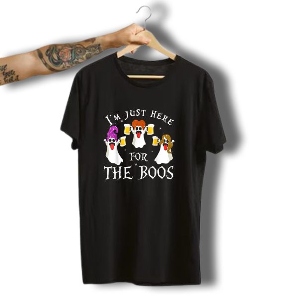 IM Just Here For The Boos Halloween Ghosts With Beers T Shirt t shirt 1