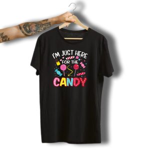 I'M Just Here For The Candy Funny Halloween Lollipops And Sweets T-Shirt