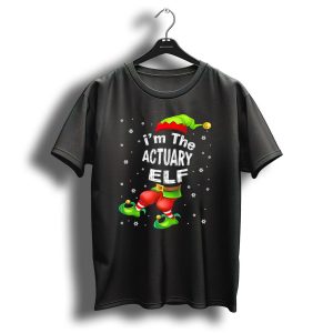 I'm The Actuary Elf Matching Family Group Christmas Snowflakes T-Shirt