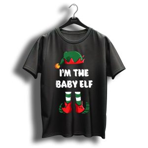 I'm The Baby Elf Hat And Shoes Christmas Matching Family Group T-Shirt