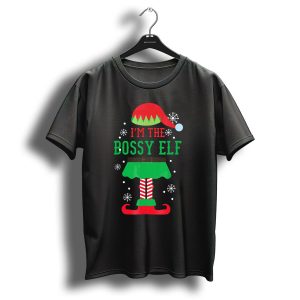 I'm The Bossy Elf Christmas Snowflake T-Shirt