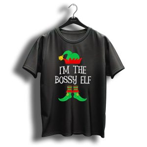 I'm The Bossy Elf Family Group Christmas Matching T-Shirt