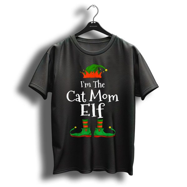 IM The Cat Mom Elf Family Christmas Matching Pajama Holiday Hat Boots T Shirt 1 t shirt 1