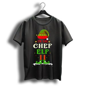 I'm The Chef Elf Christmas Hat And Striped Shoes T-Shirt