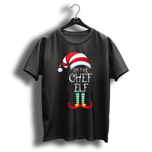 I'm The Chef Elf Striped Hat And Shoes Family Christmas T-Shirt