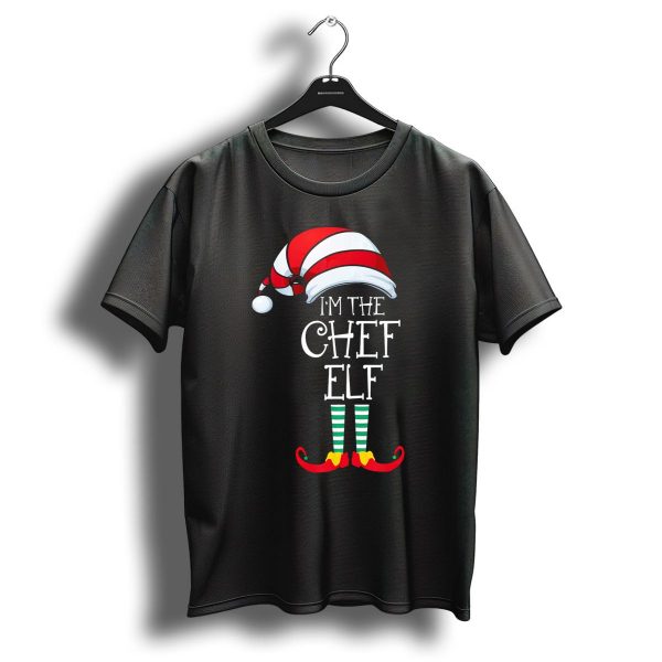 IM The Chef Elf Striped Hat And Shoes Family Christmas T Shirt 1 t shirt 1