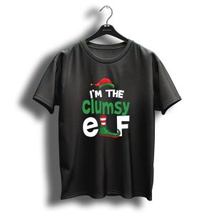 I'm The Clumsy Elf Hat Boot Christmas T-Shirt