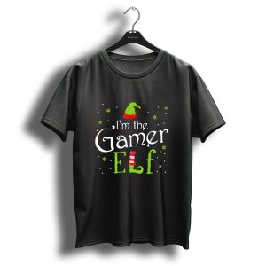 I'm The Gamer Elf Christmas Hat And Striped Boot T-Shirt