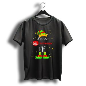 I'm The Jack In The Box Elf Christmas Green Red Hat Shoes Stars T-Shirt