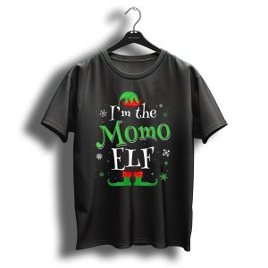 I'm The Momo Elf Christmas Hat And Shoes Snowflakes T-Shirt