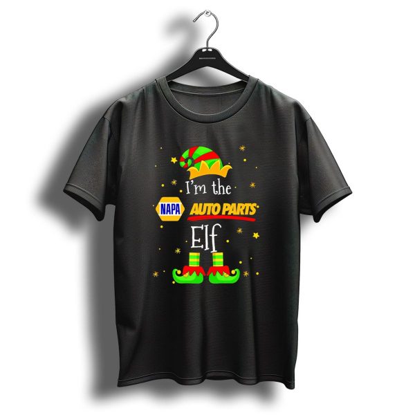IM The Napa Auto Parts Elf Christmas Hat Shoes Stars T Shirt 1 t shirt 1